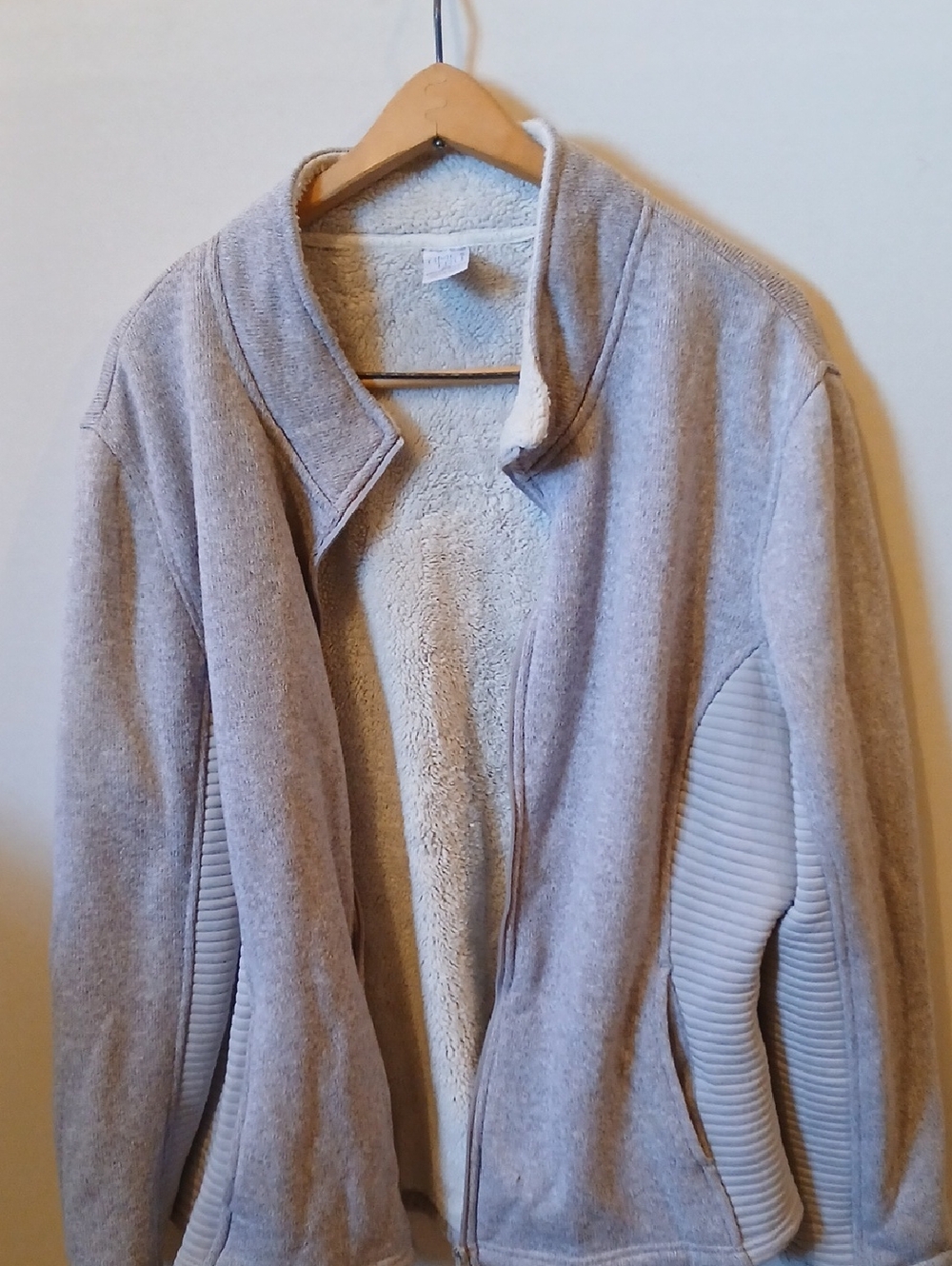 Time and Tru XXL 2X Zip Up Sherpa-Lined Jacket